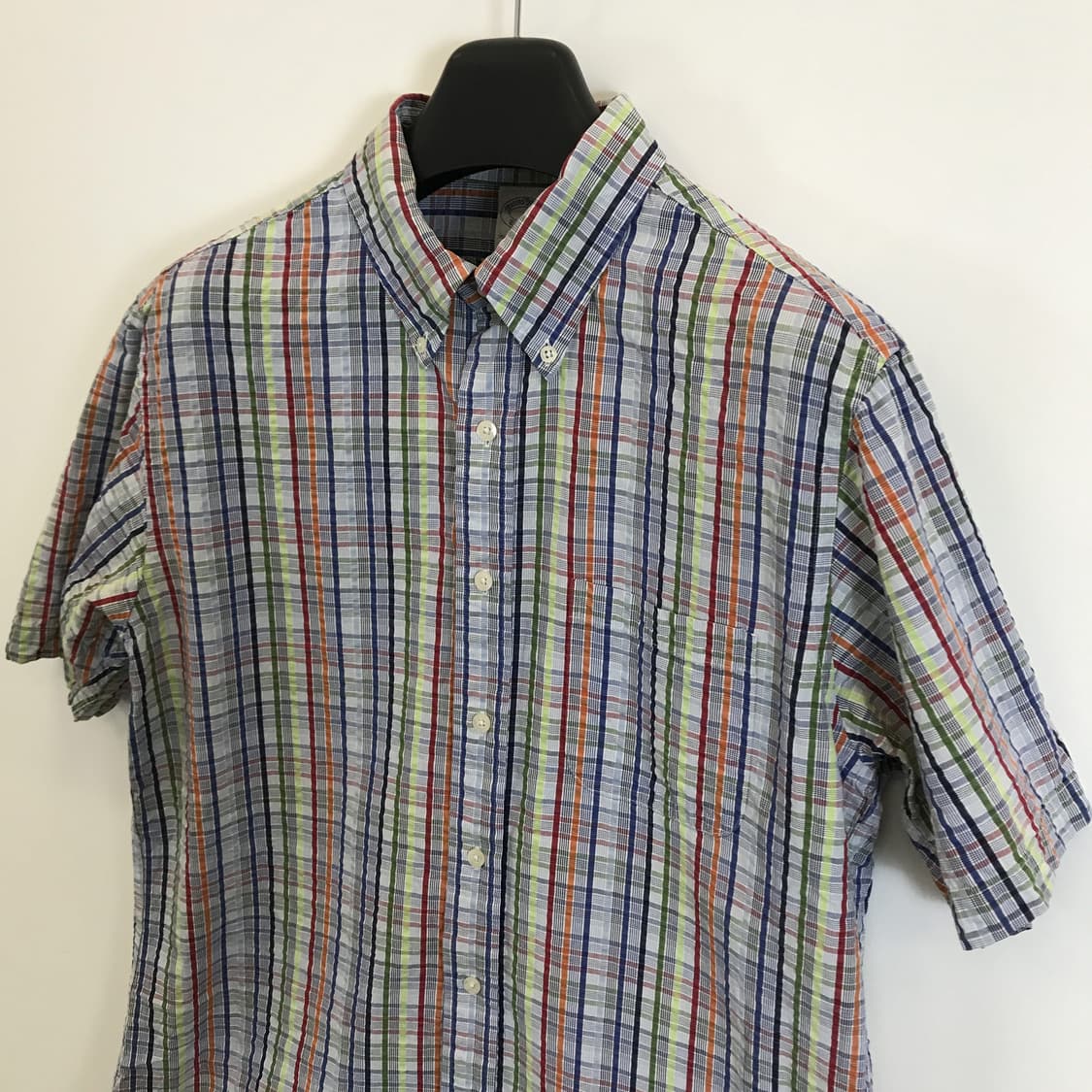 브룩스브라더스 시어서커 멀티체크 반팔셔츠 [L] 상품이미지2