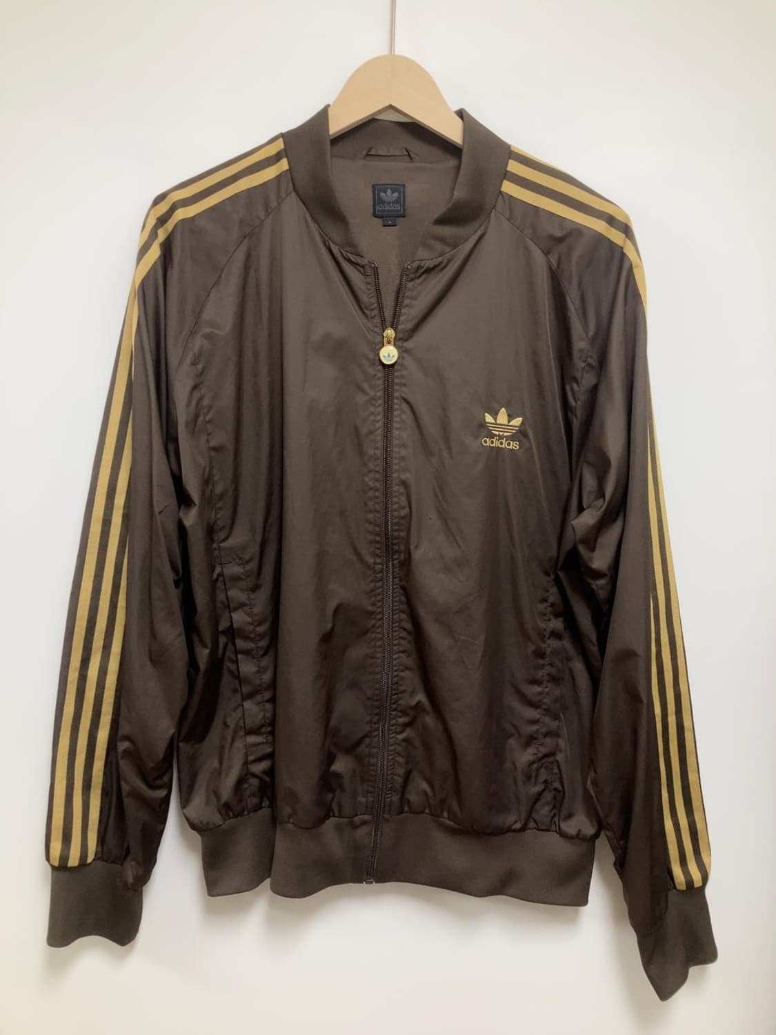 아디다스 브라운 골드 져지 갈금 자켓 집업 트랙탑 상품이미지1