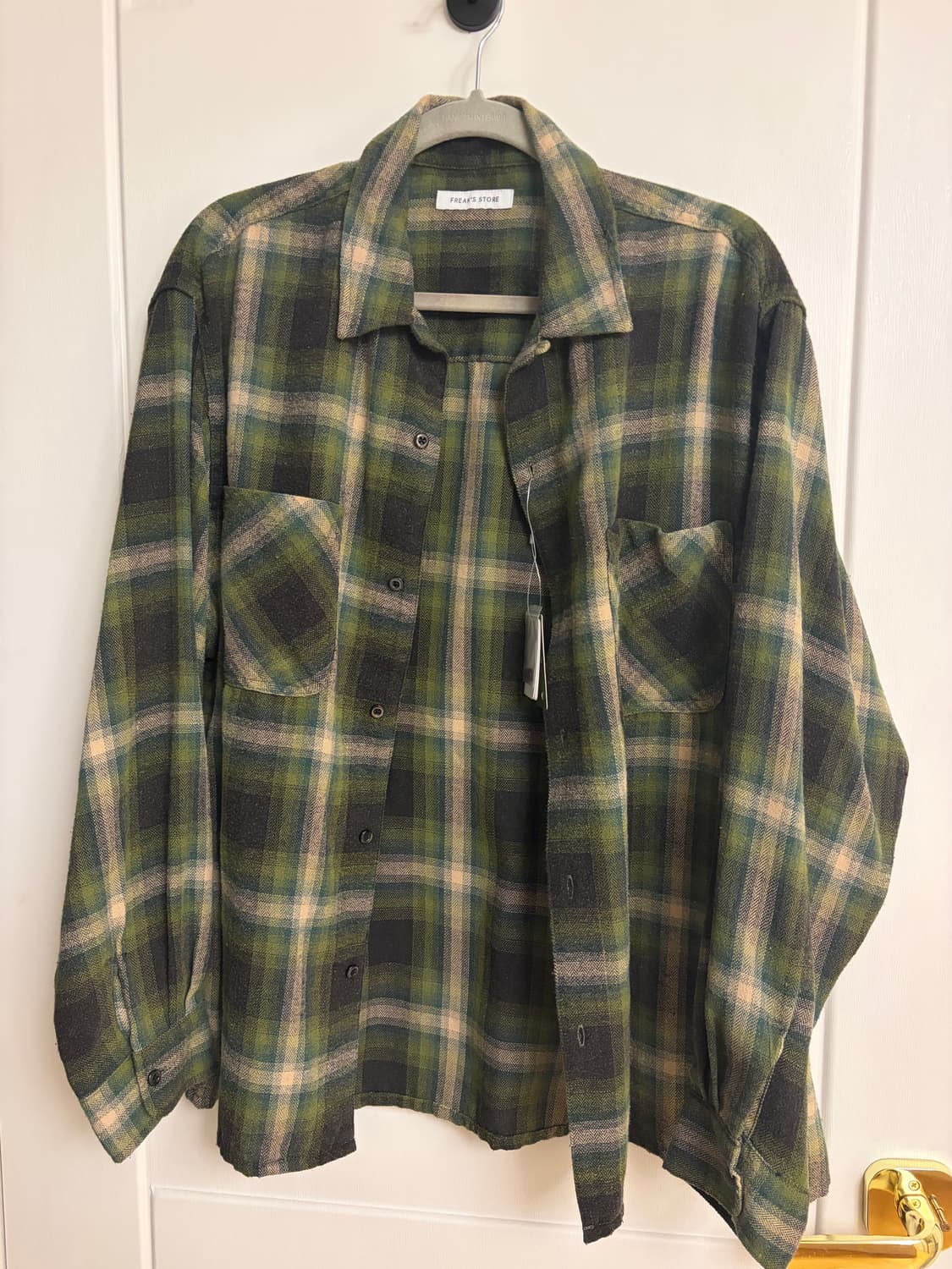 [새상품] 프릭스스토어 그린 체크 셔츠 상품이미지1