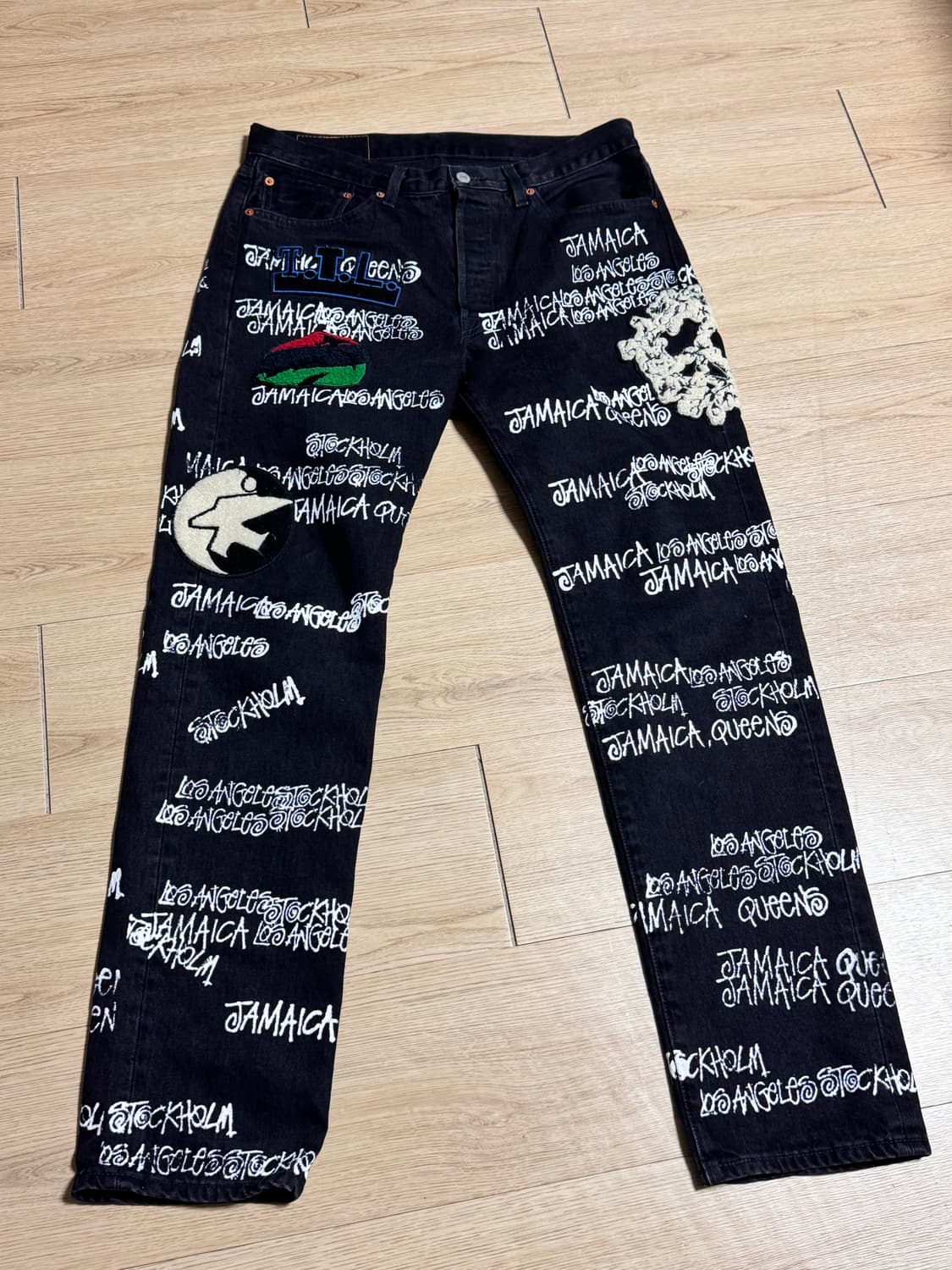 [33]스투시x아워레가시x데님티어스 TTL 501 블랙진 상품이미지1