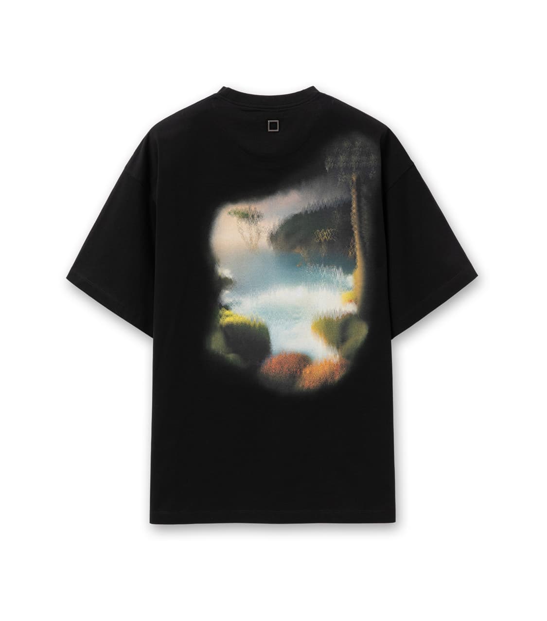 우영미 블러 그래픽 반팔 티셔츠 풀구성 상품이미지1