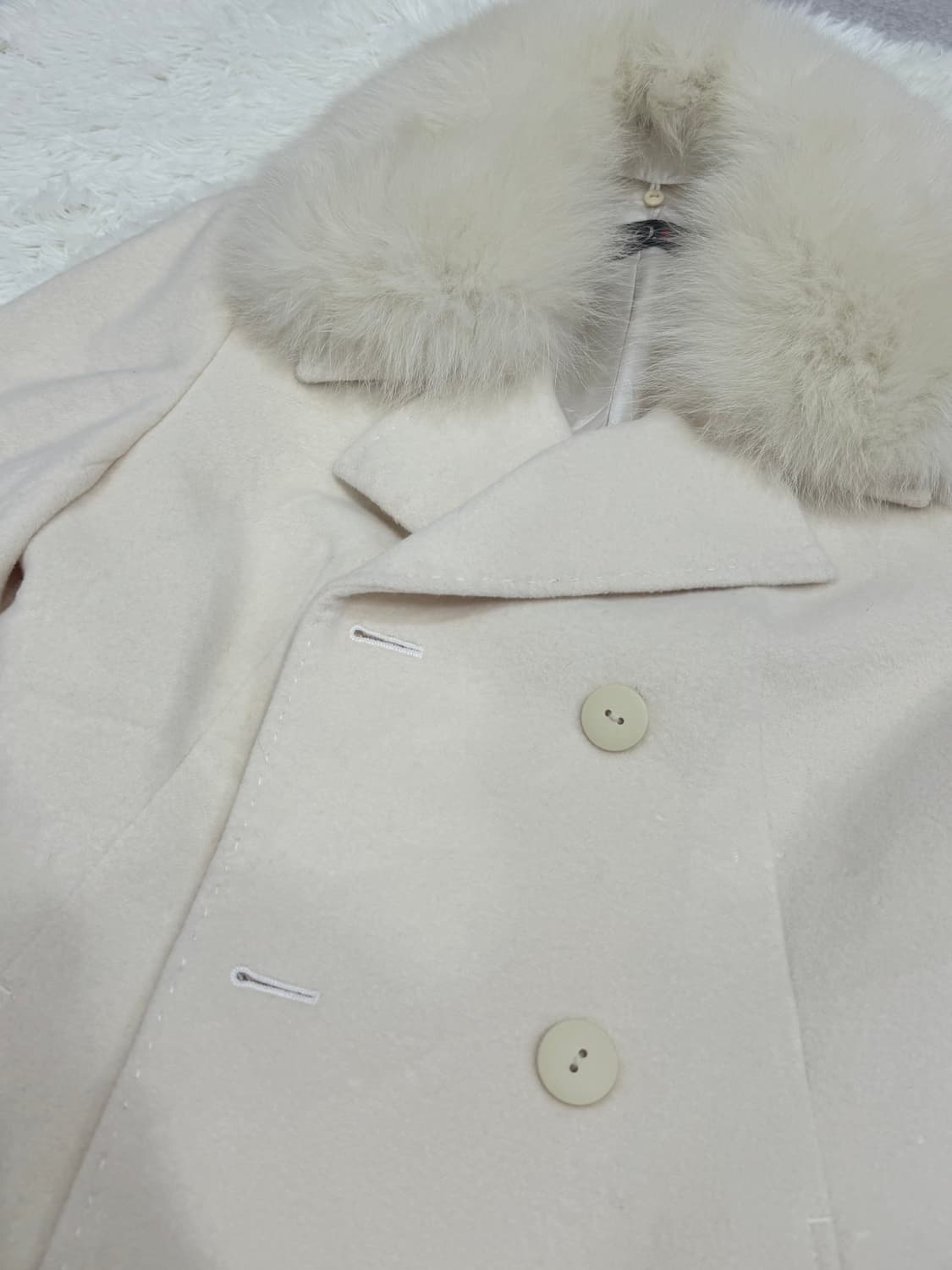 아이보리 갸루 코트 핀터깔 상품이미지4