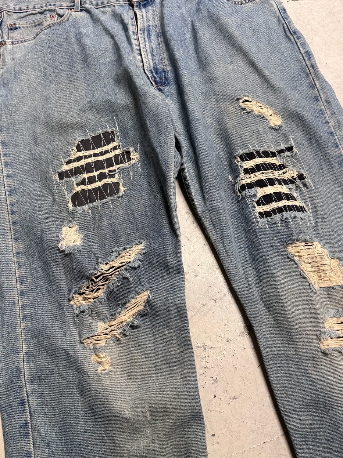 No.05 Jeans 디스트로이드 와이드 데님팬츠 상품이미지2