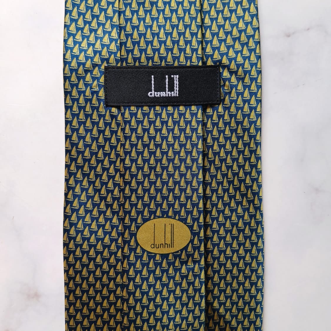 던힐 실크 네이비 요트 패턴 넥타이 9.5cm S등급 G24 상품이미지8