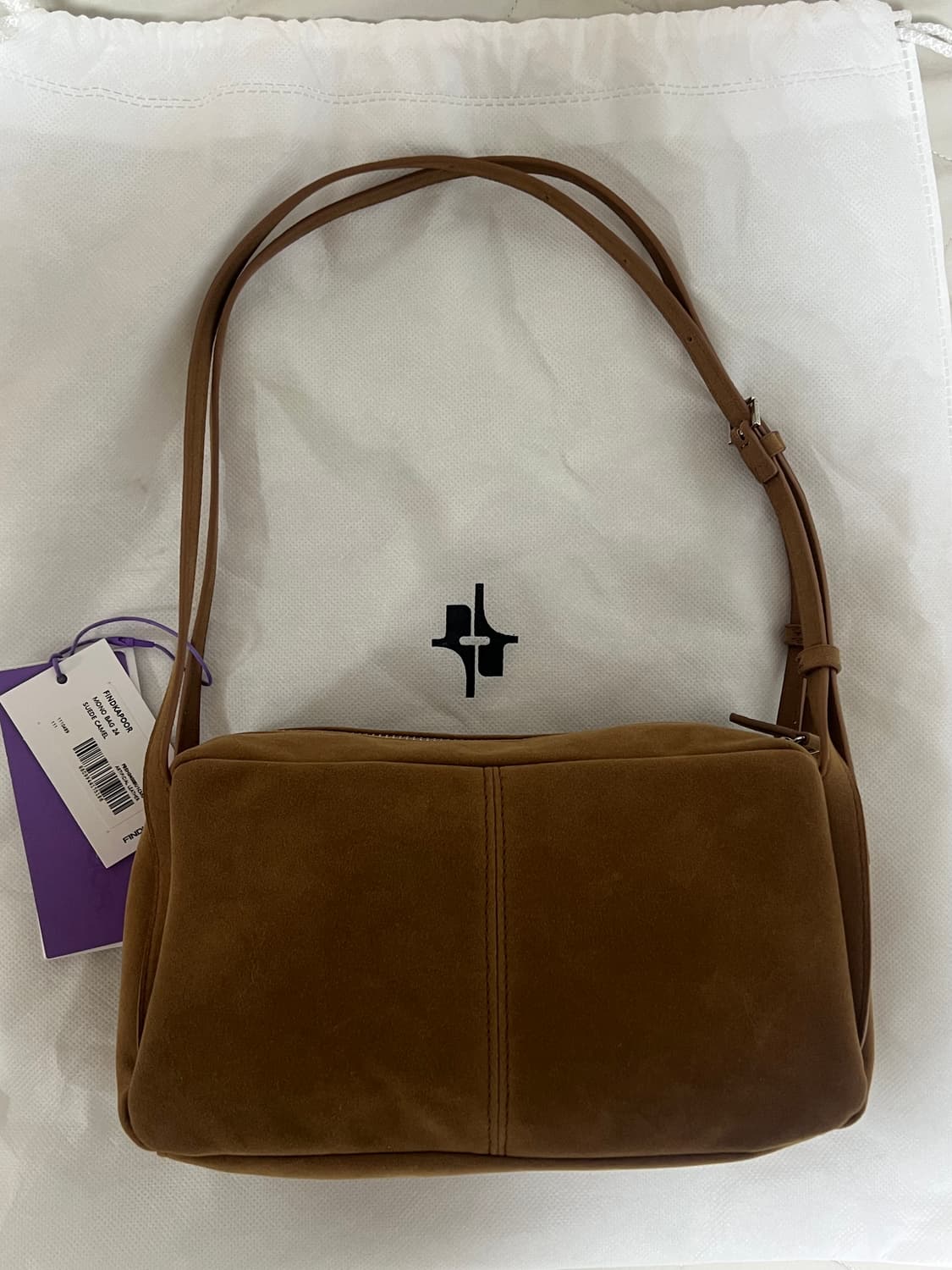 파인드카푸어 모노백 24 스웨이드 카멜 새상품 상품이미지6