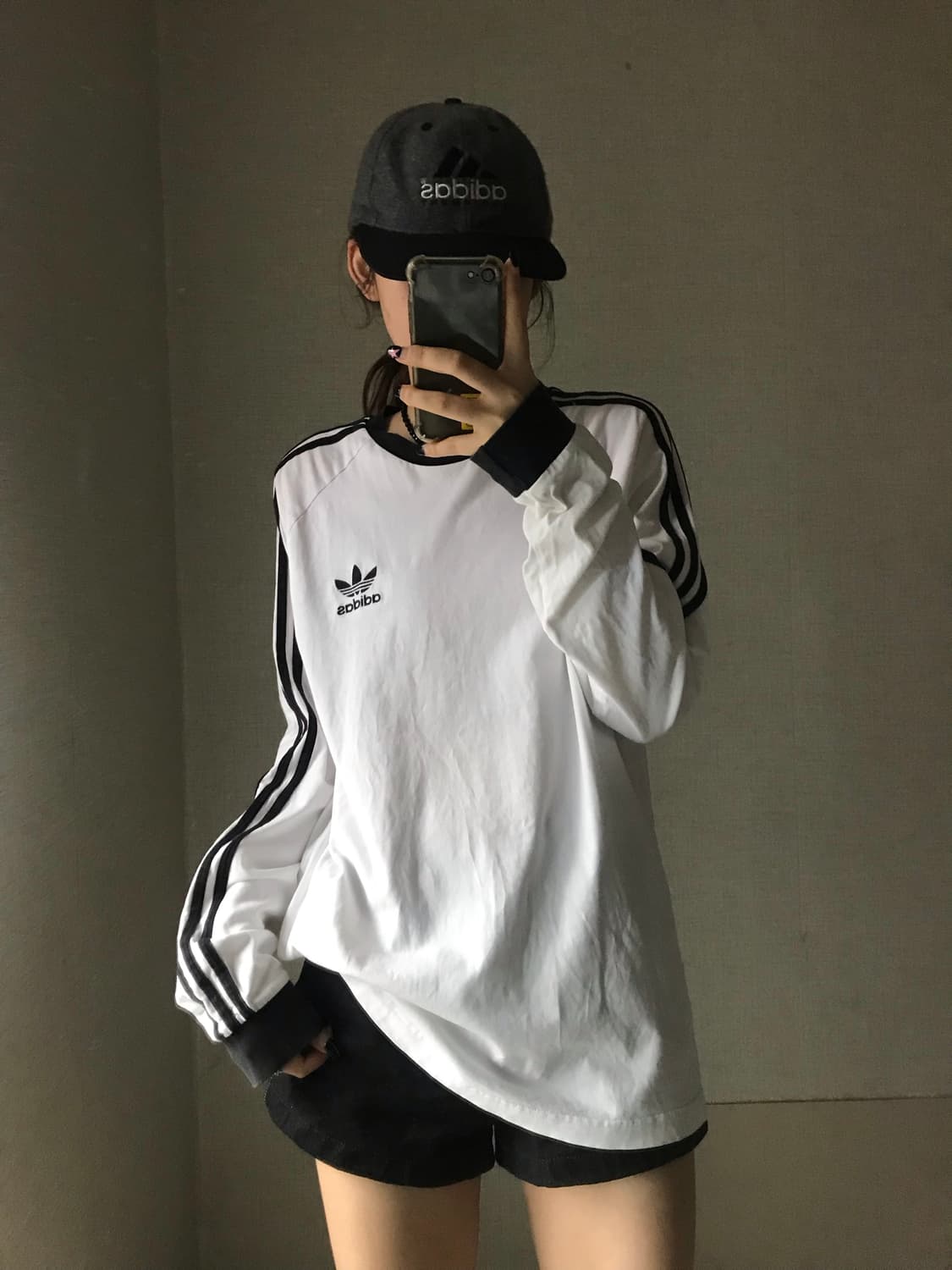아디다스 흰검 삼선 롱슬리브 상품이미지5
