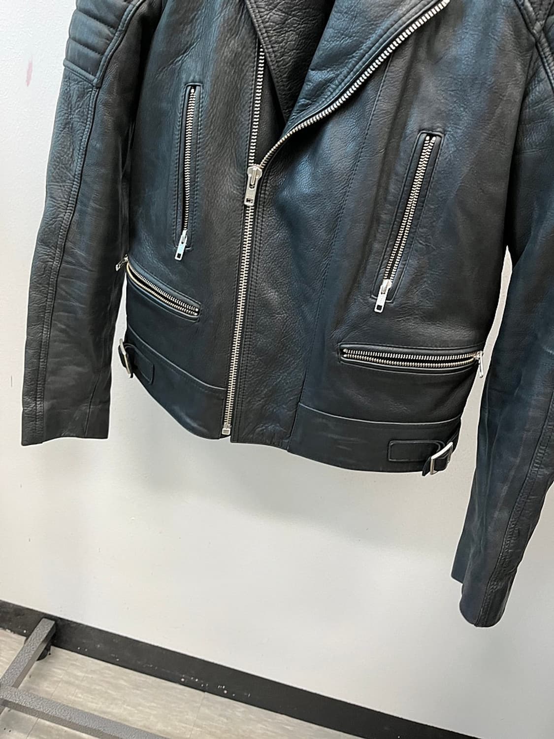 100) 산드로 블랙 퀼팅 라이더자켓 상품이미지2