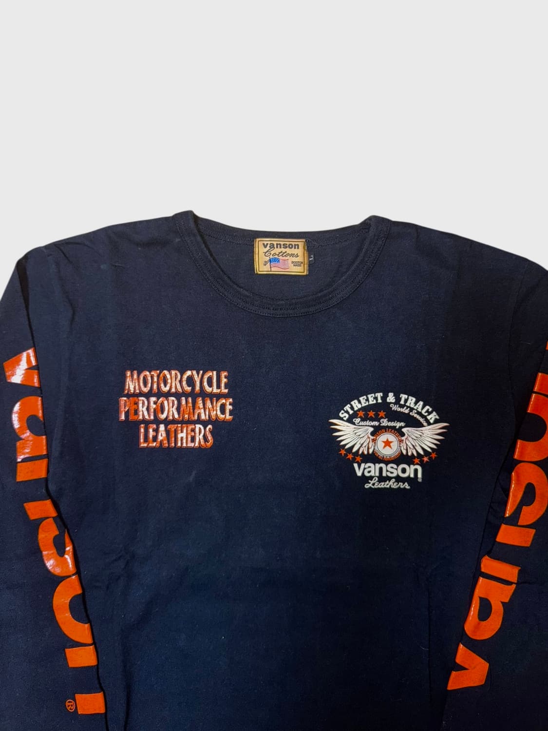 VANSON Motorcycle print long slee 상품이미지3
