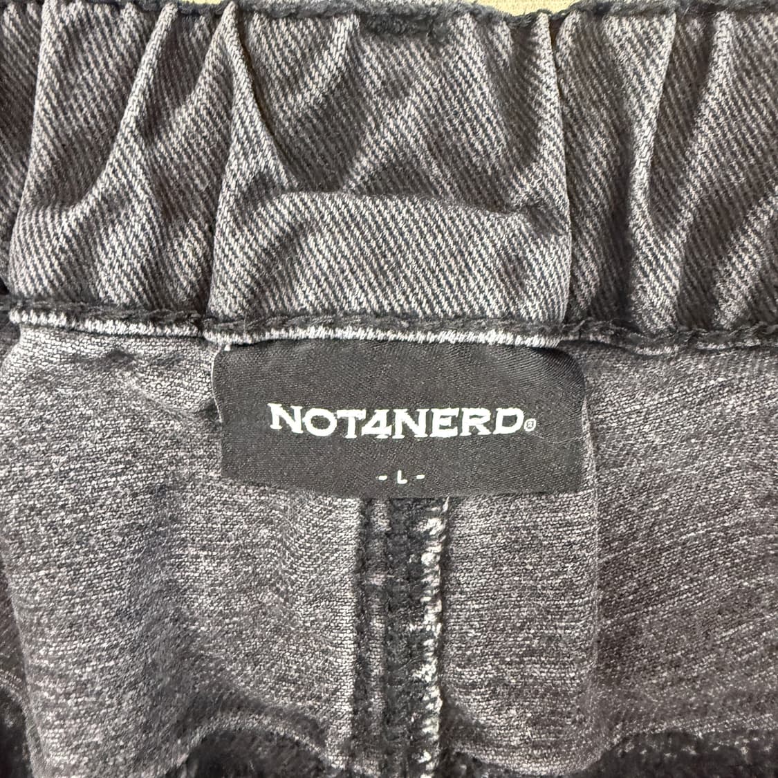 (L)낫포너드NOT4NERD 흑청 와이드 데님팬츠 상품이미지3