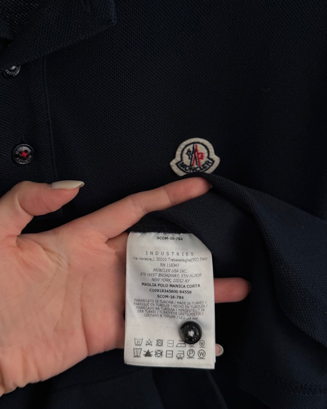 Moncler 몽클레르 로고 네이비 PK 카라티셔츠 상품이미지6