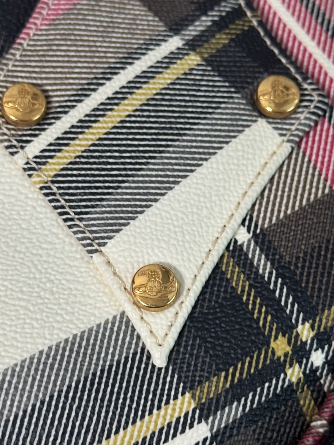 비비안웨스트우드 하트 타탄 체크 야스민백 상품이미지3