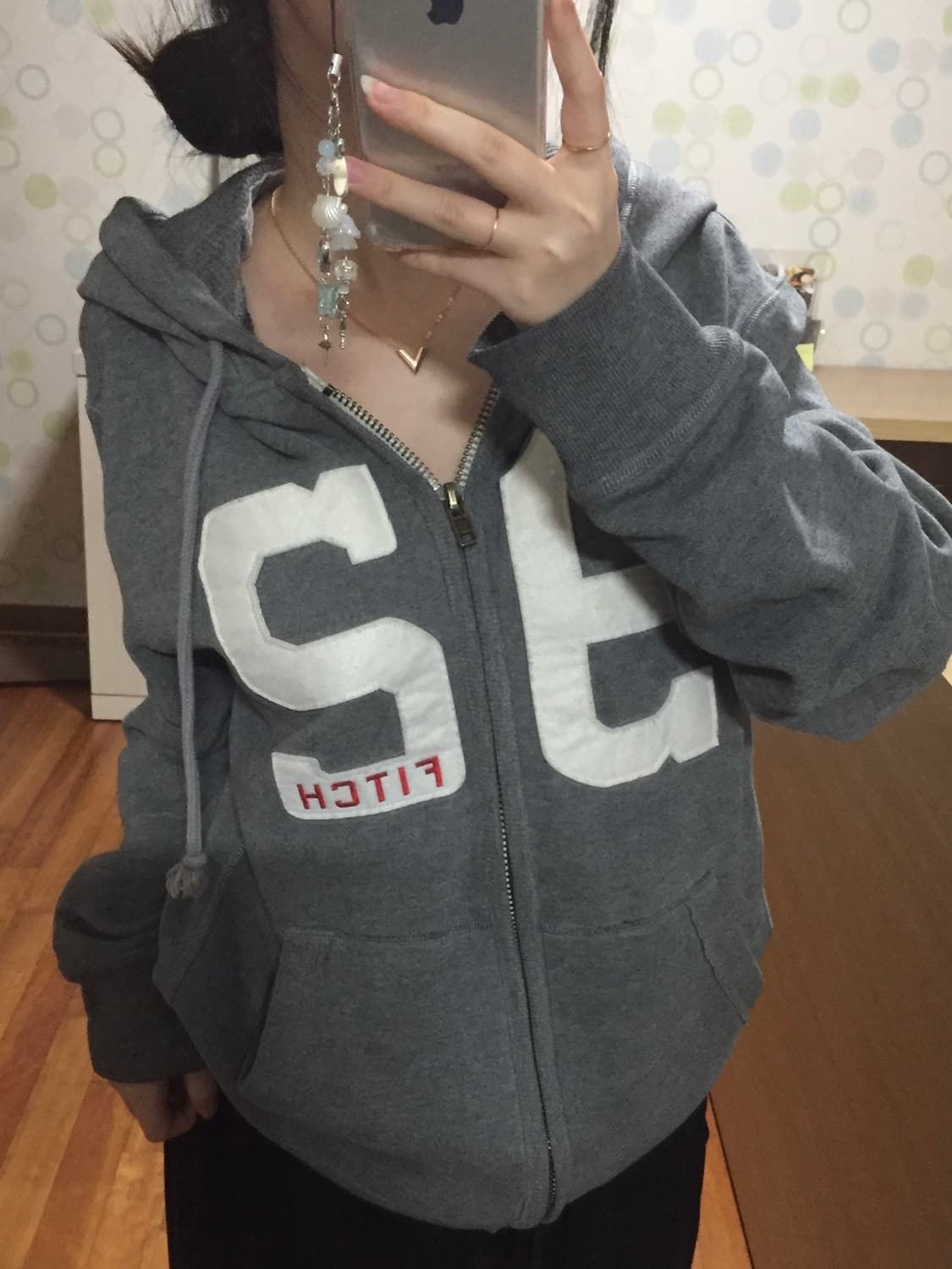 아베크롬비 92 패치 그레이 후드집업 상품이미지1