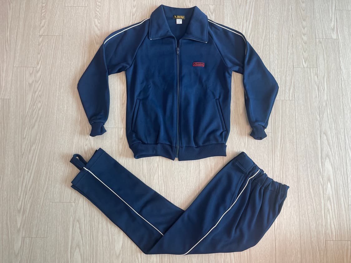 실버호크 스포츠 90s 올드 트랙탑 져지 셋업 1990 네이비 상품이미지1