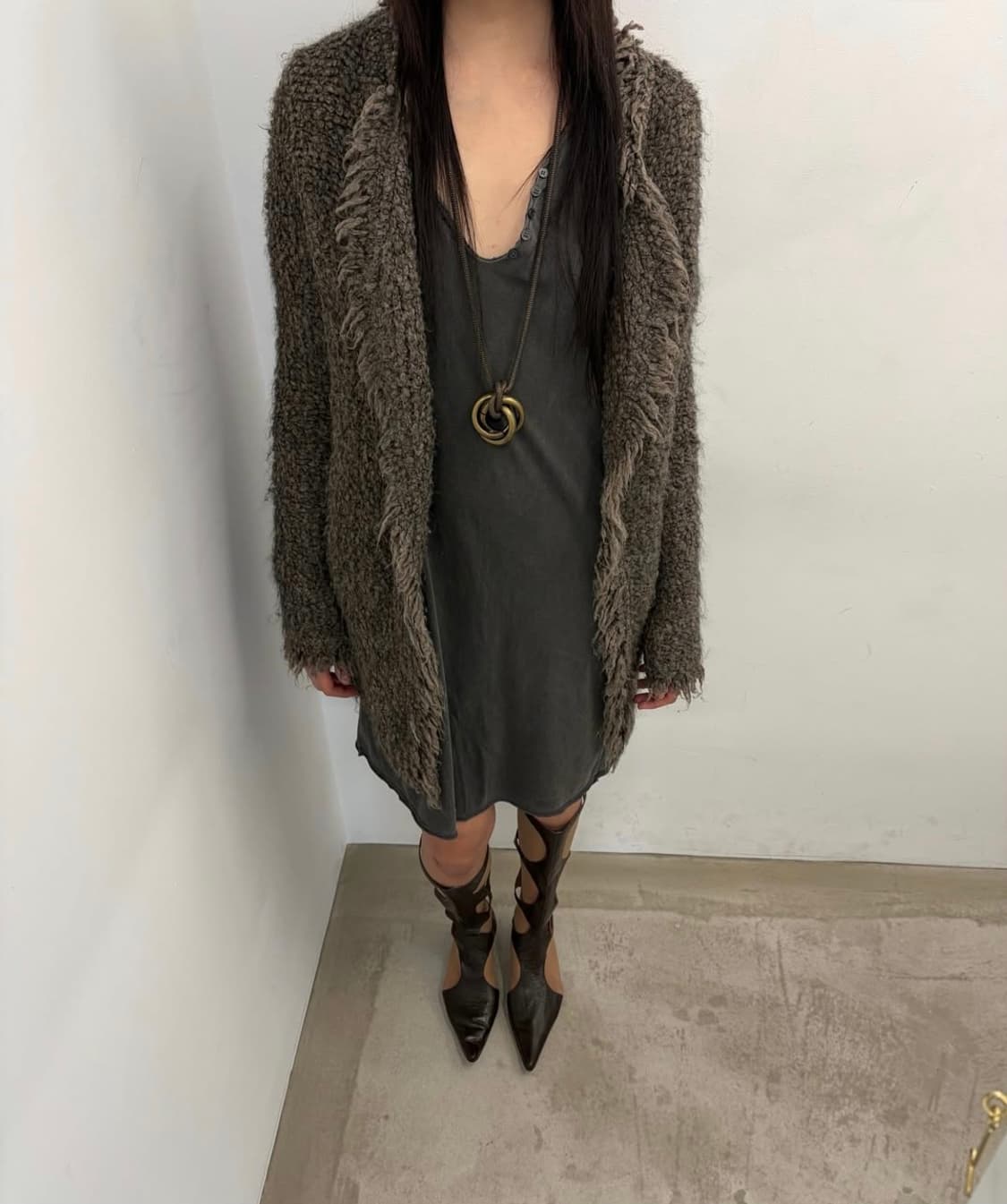 IRO 이로 모헤어 자켓 트위드 부클 가디건 상품이미지2