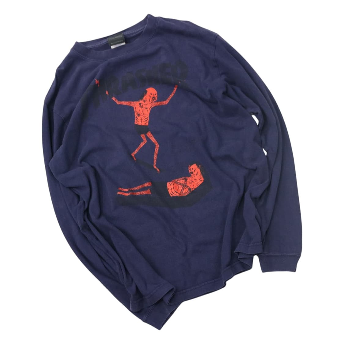 트레셔 빈티지 "GO DEMON" 그래픽 롱슬리브 티셔츠 (L) 상품이미지1