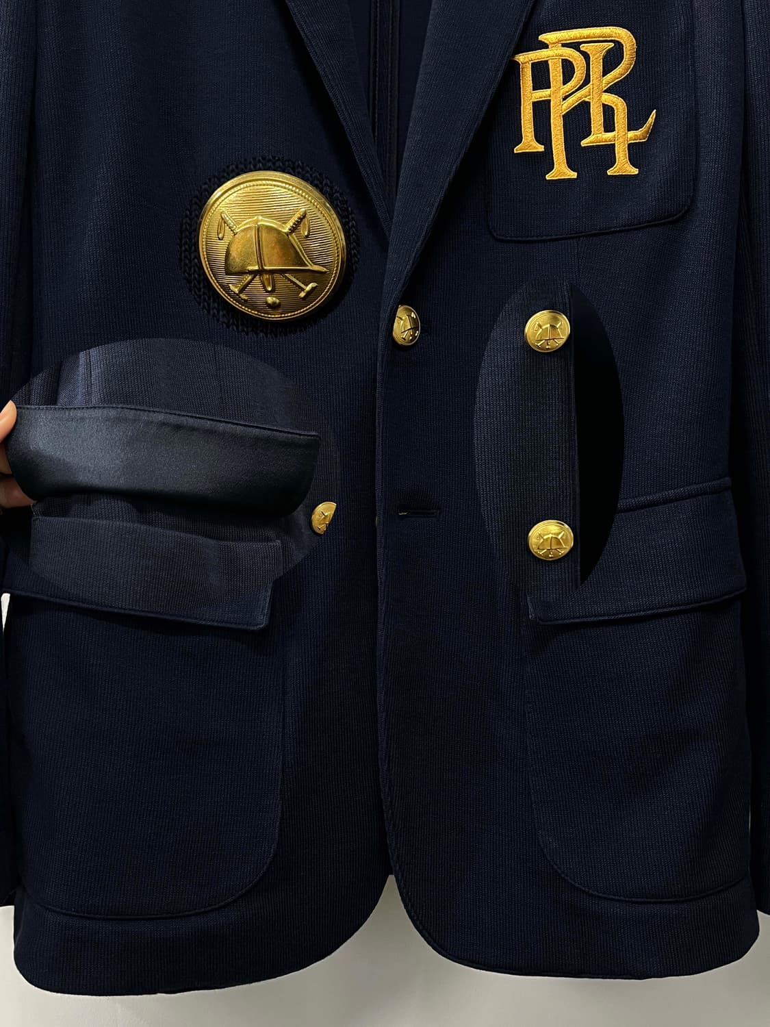 여성 폴로 랄프로렌 RL67라펠 금장 2버튼 코튼 블레이저 자켓 상품이미지7