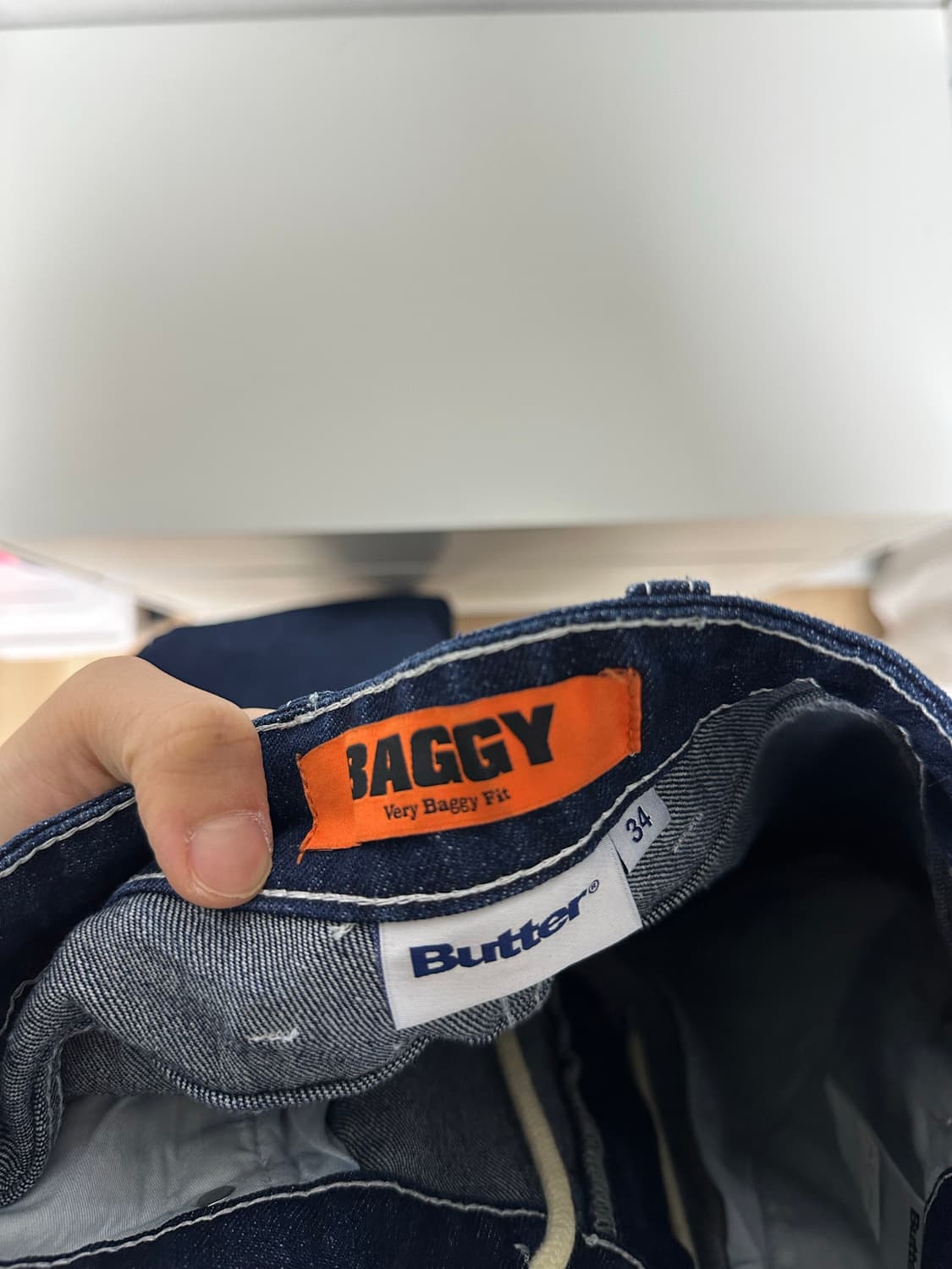 버터굿즈 와이드 배기 데님 팬츠 34 급처 상품이미지6