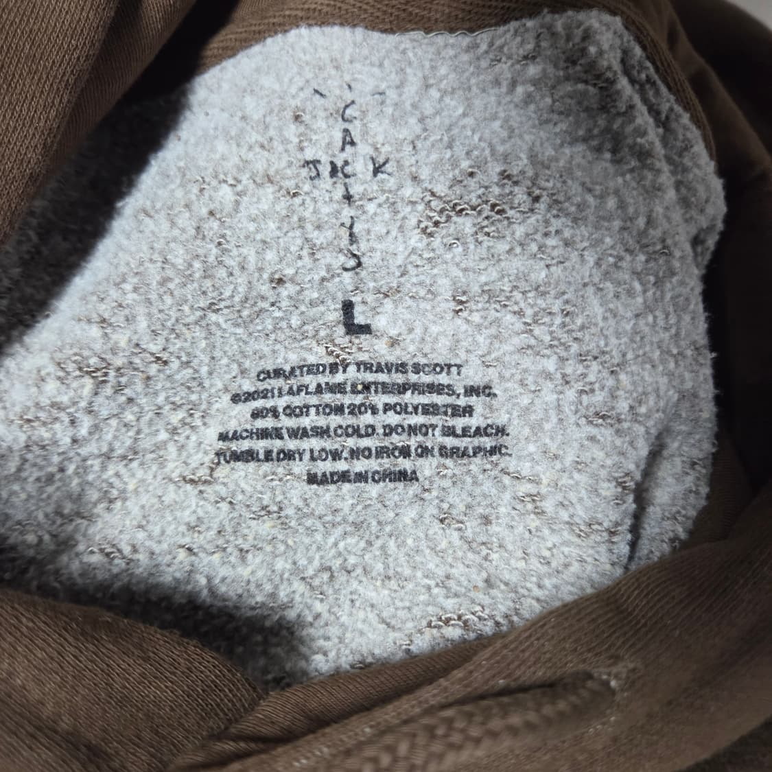 [L, 체감 XL] 트래비스 스캇 캑터스잭 스피드 후드티 브라운 상품이미지5