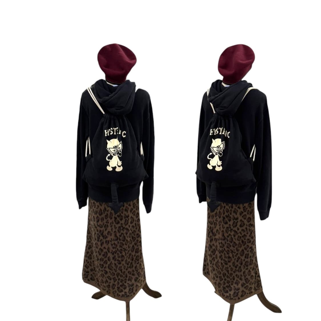 히스테릭글래머 스웻 냅색 백팩 블랙 상품이미지10