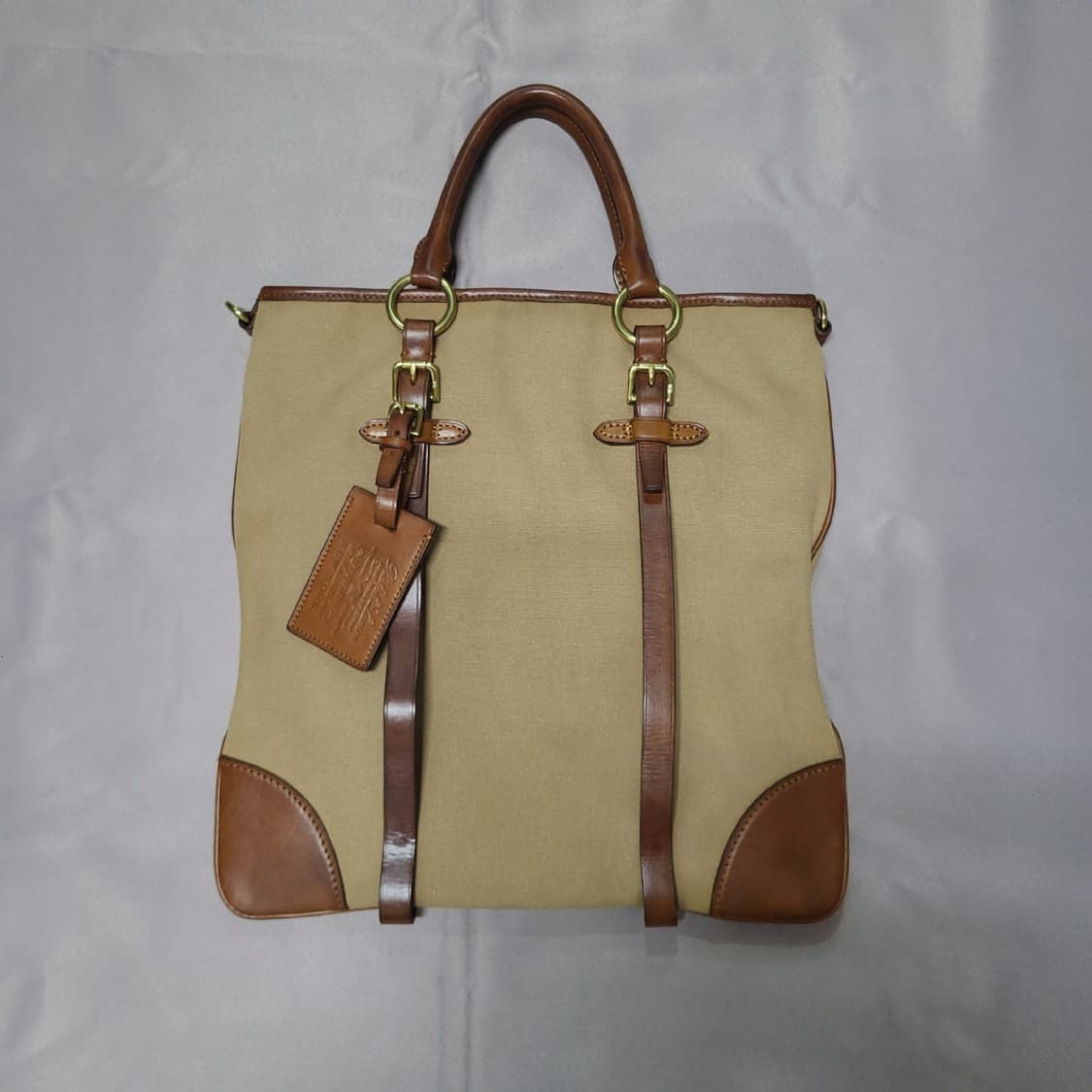 폴로 랄프로렌 빈티지 캔버스 레더(가죽) 토트백 크로스백 가방 상품이미지4