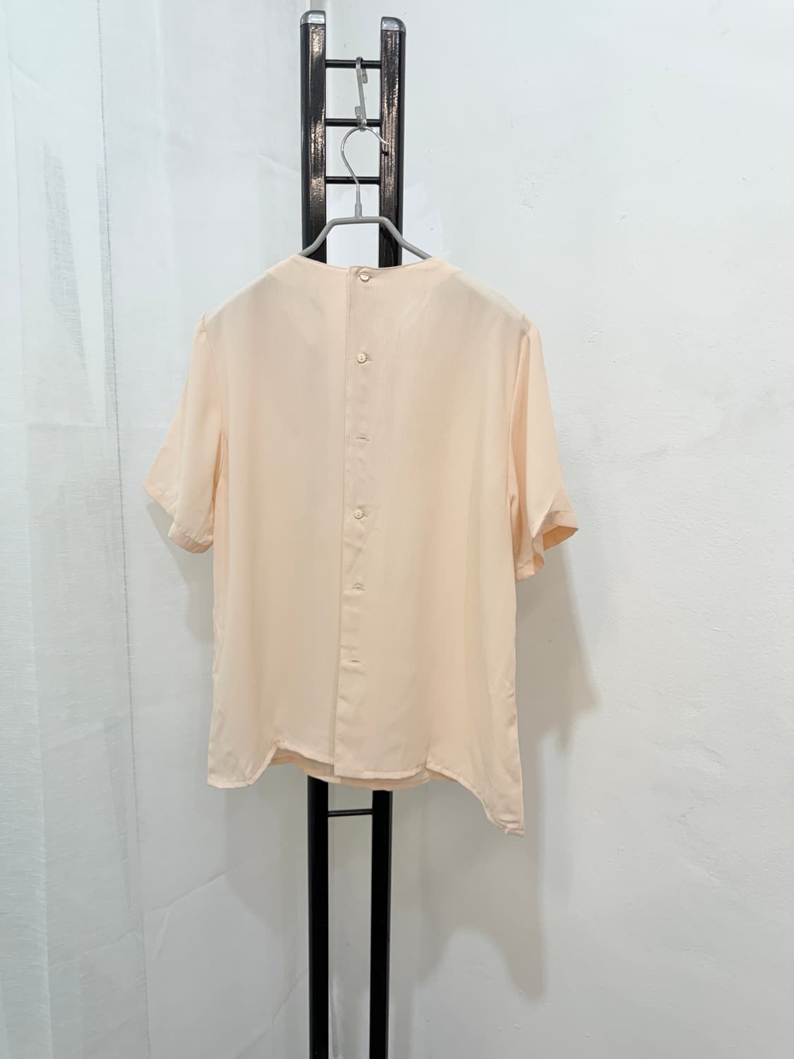 일본빈티지 플리츠 반팔블라우스 로맨틱 3512 상품이미지4