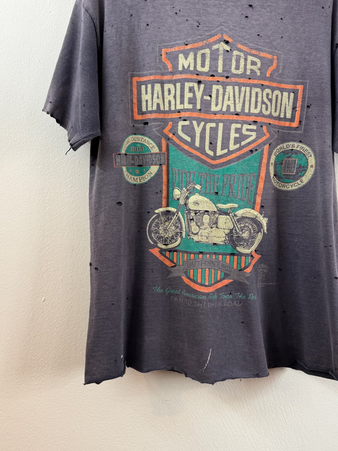 Harley davidson hard faded t shirt 상품이미지4