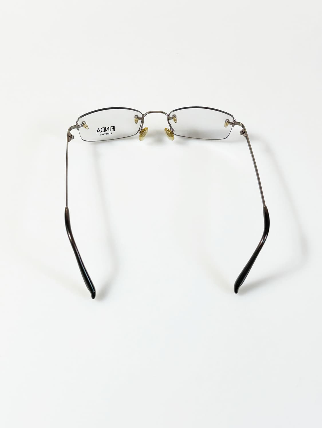 FINDA 무테 스퀘어 메탈 프레임 빈티지 안경 상품이미지5