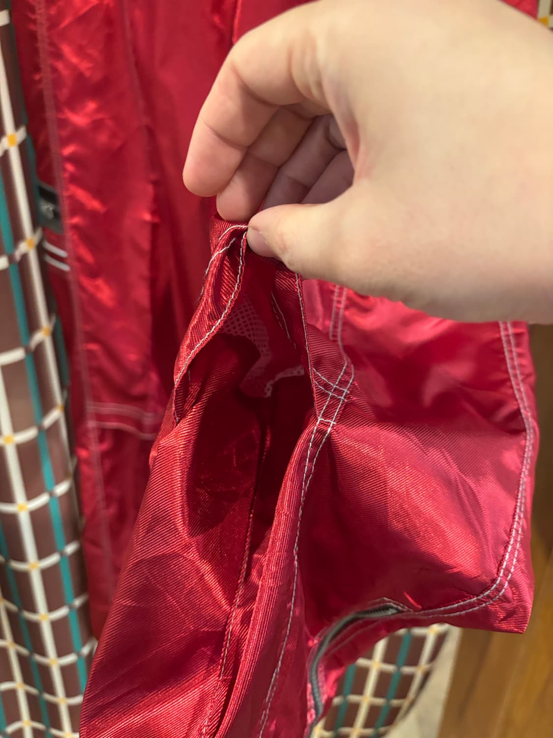 아식스 레드 트레이닝 바지 상품이미지5