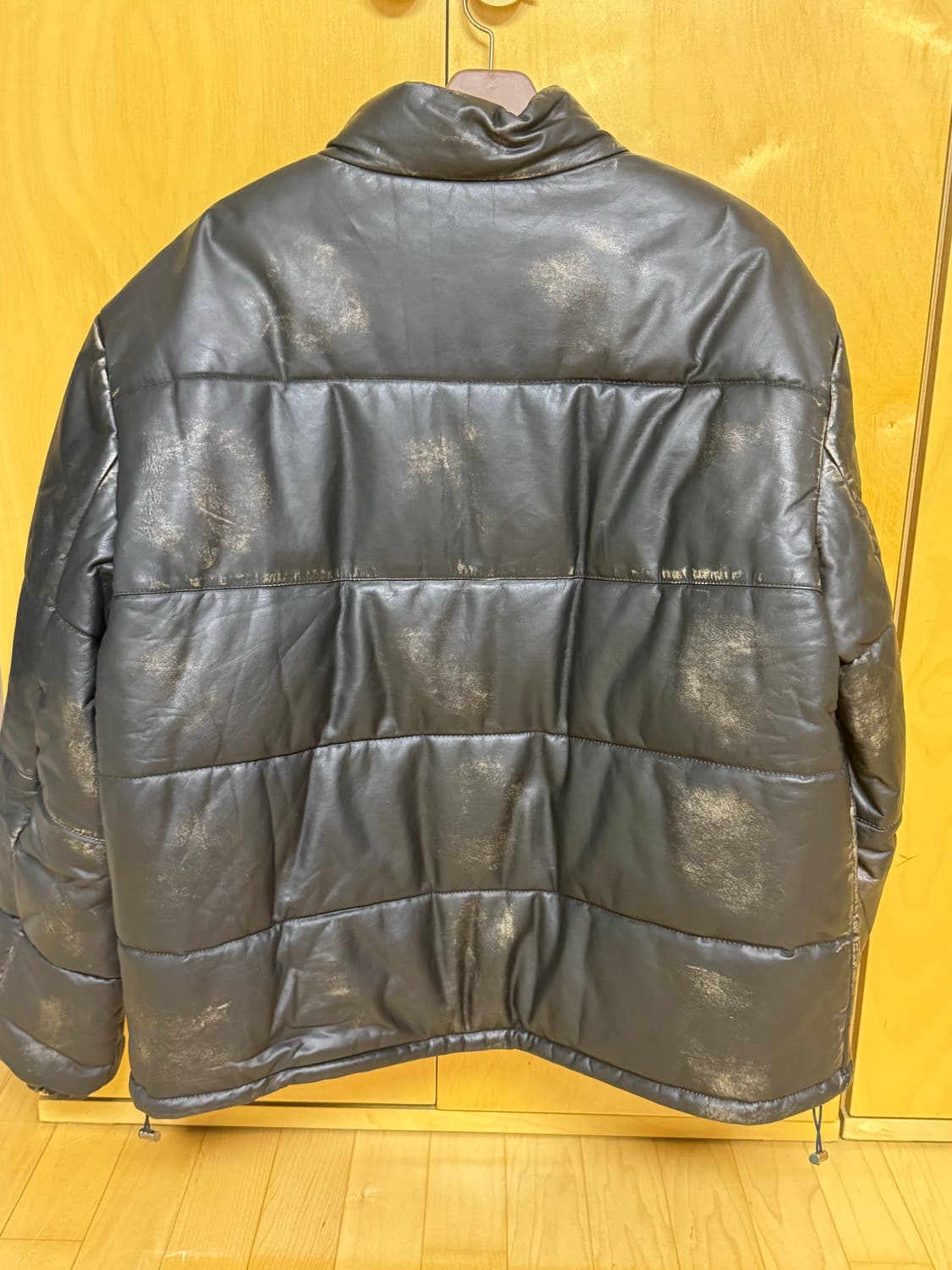 FOUND 디스트레스드 리얼 레더 가죽 패딩 상품이미지3