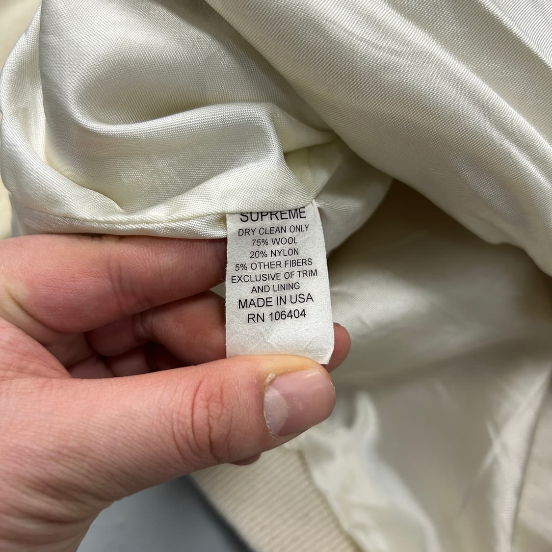 03AW 슈프림 울 레더 바시티 자켓  상품이미지8