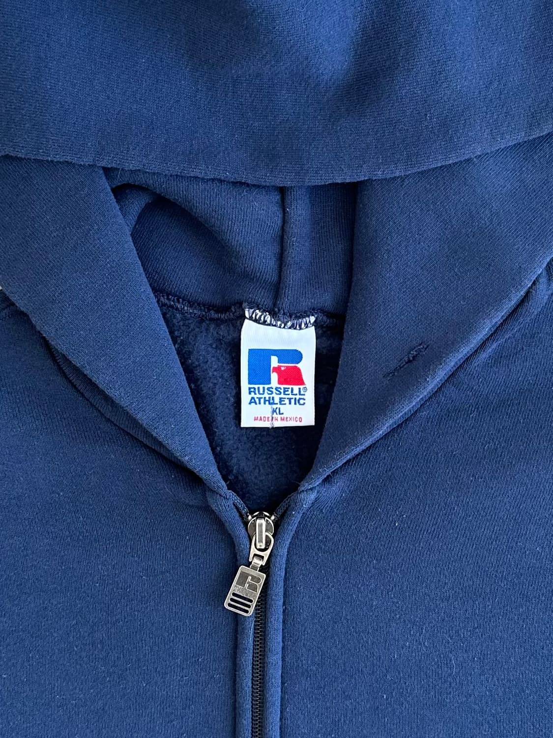 90s 빈티지 러셀 후드집업 네이비 XL 상품이미지6