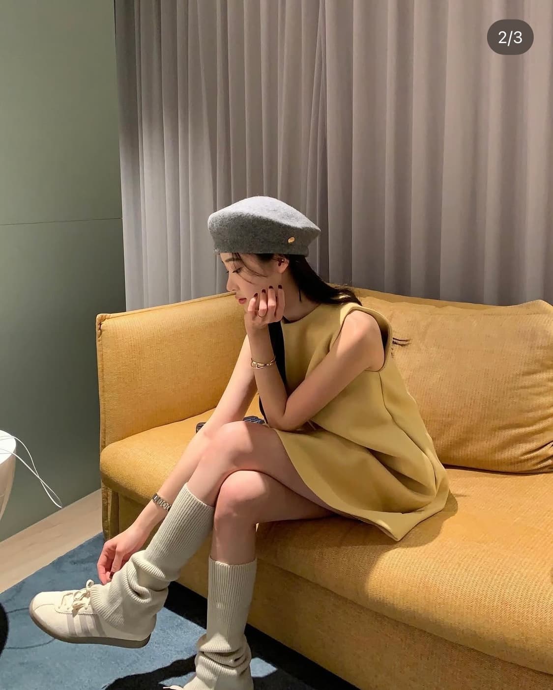 오브제스트 원피스 엘로우 상품이미지1