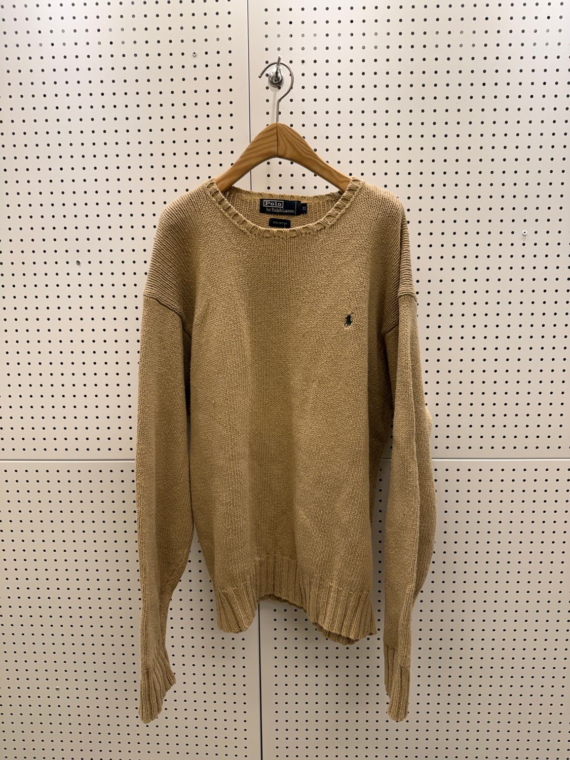 폴로 랄프로렌 코튼 니트 스웨터 베이지 U961 상품이미지2