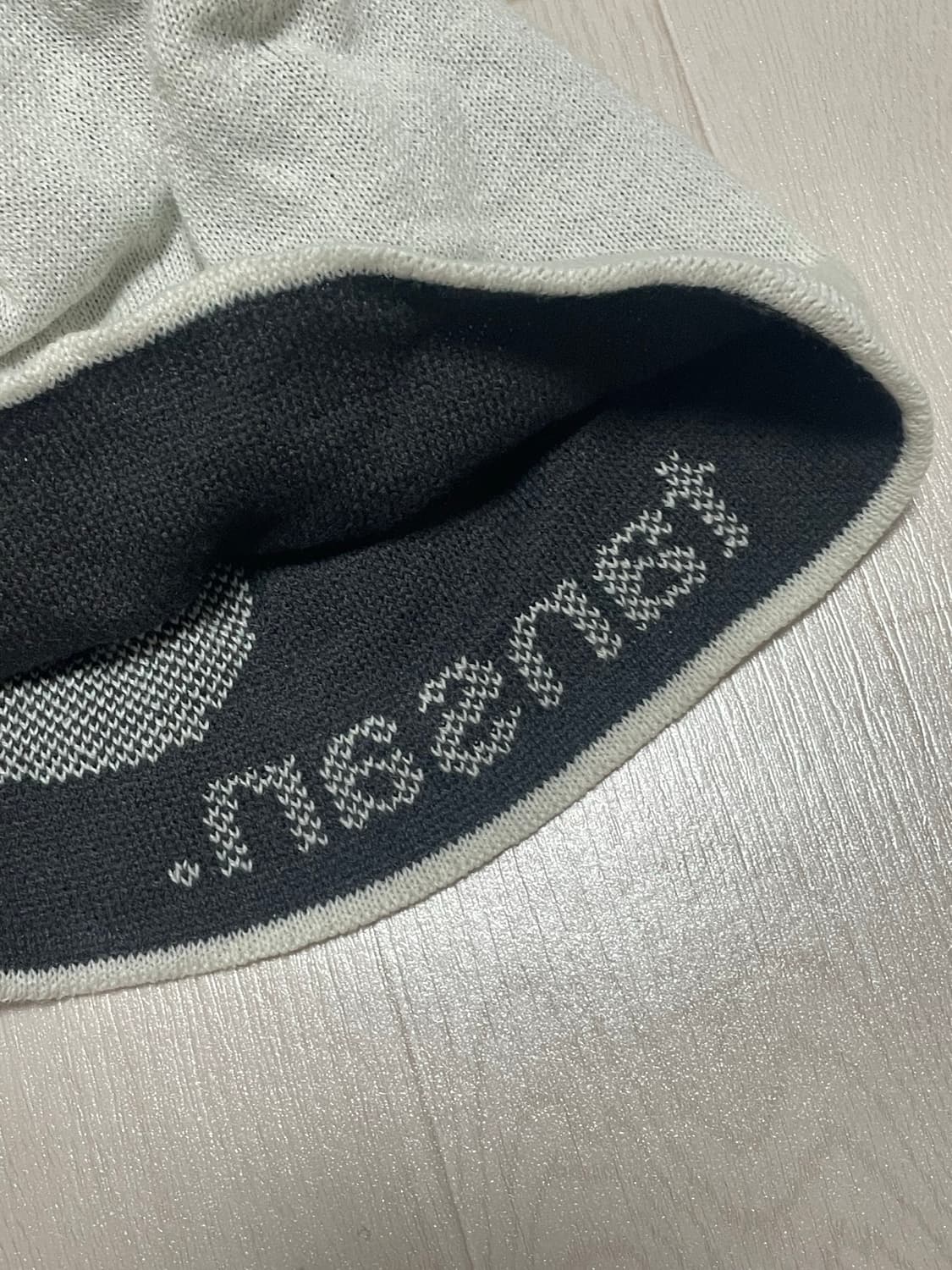 탄산마그네슘 자카드 혼 로고 비니 (아이보리) 팝니다. 상품이미지4