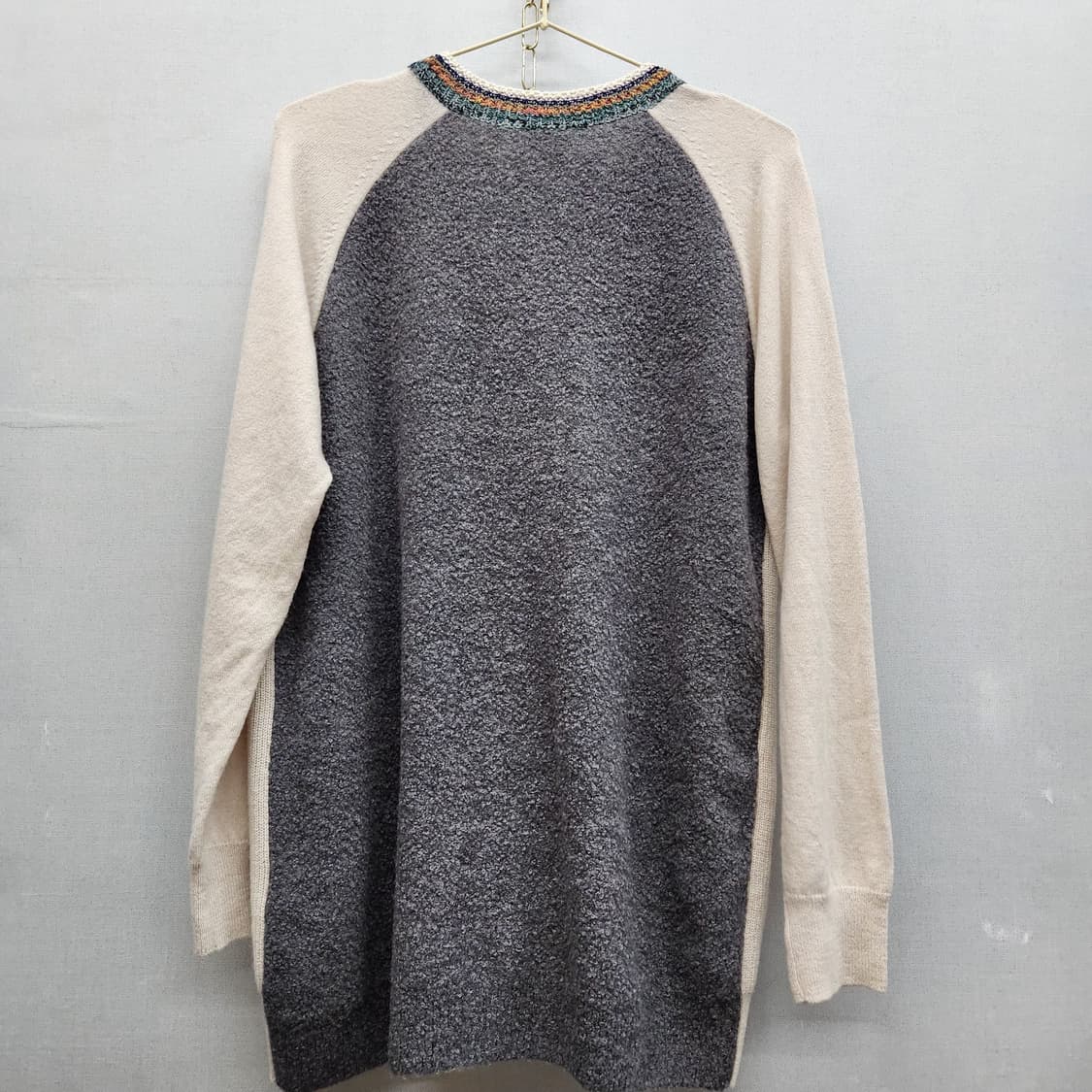 오즈세컨 투톤 울 가디건 2(L) 상품이미지4