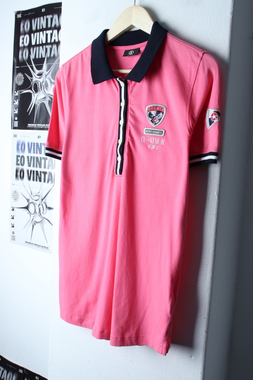 W(L-XL) 보그너 반팔 카라 티셔츠 골프 기능성 핑크-H30375 상품이미지1