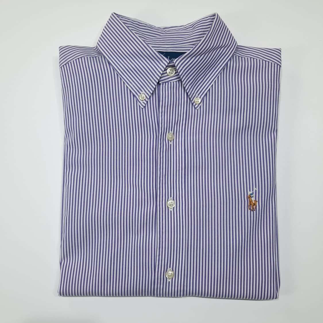 CL404 L 폴로 코튼 뱅갈스트라이프 멀티포니 퍼플 셔츠 남방 상품이미지7