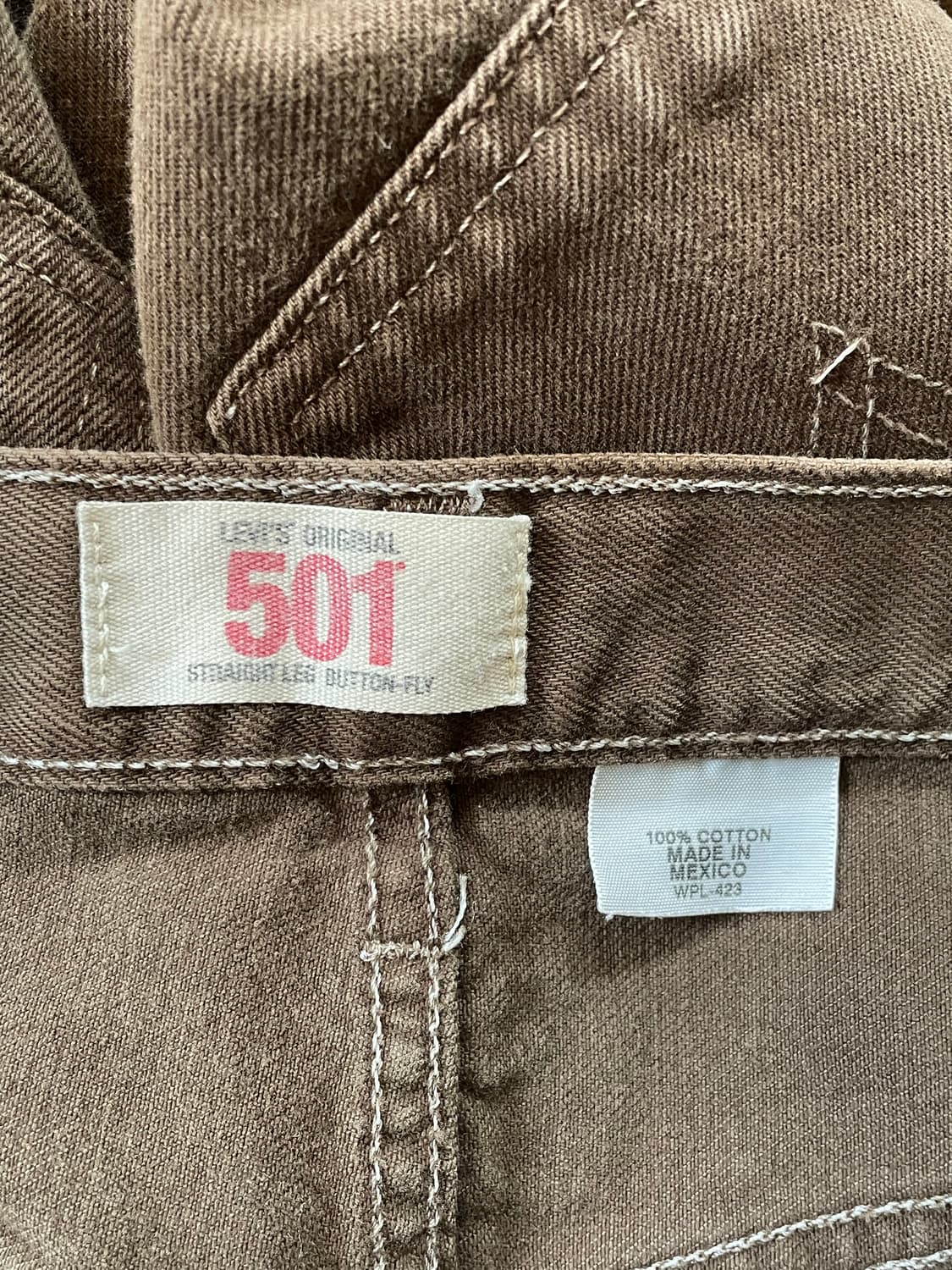 리바이스 501 브라운 데님 팬츠 상품이미지3