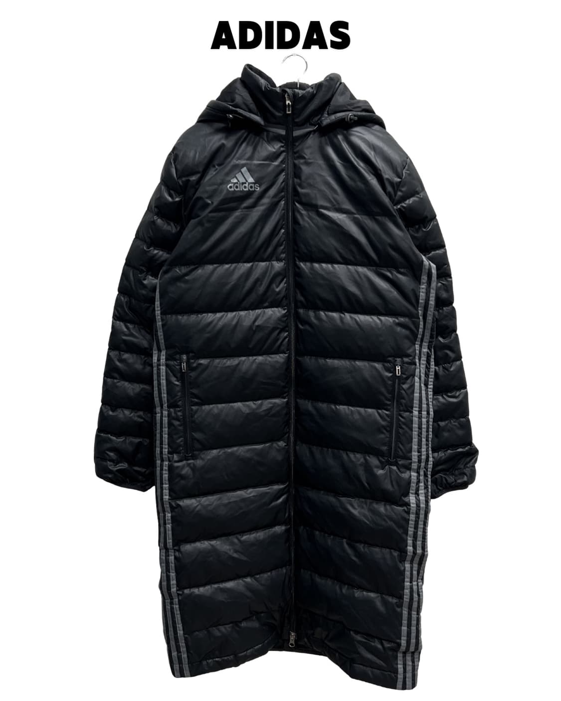 아디다스 삼선 올드스쿨 덕다운 롱 패딩 자켓 상품이미지1
