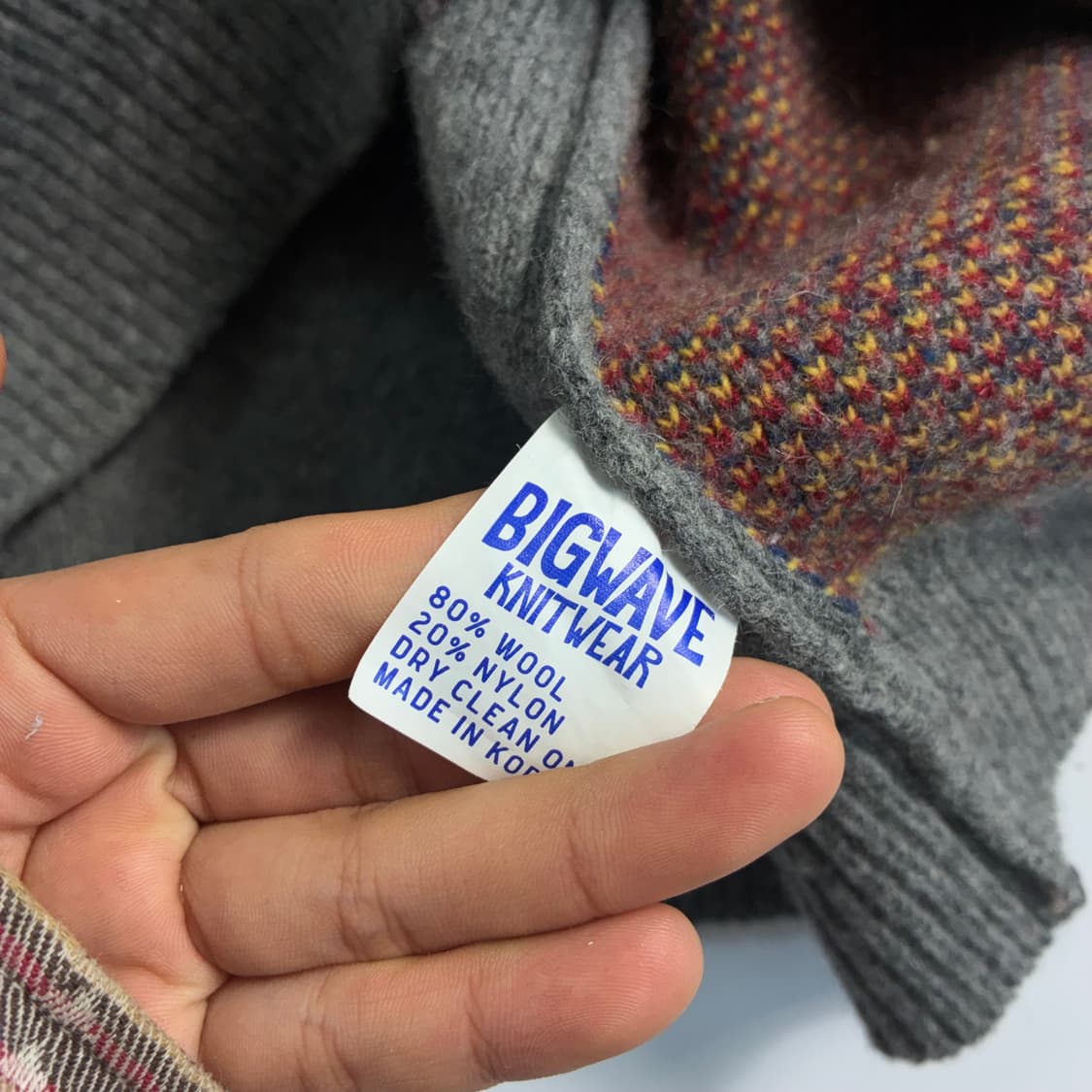 Bigwave  빅웨이브 피스 비긴스 스마일 울 라운드 니트 상품이미지5