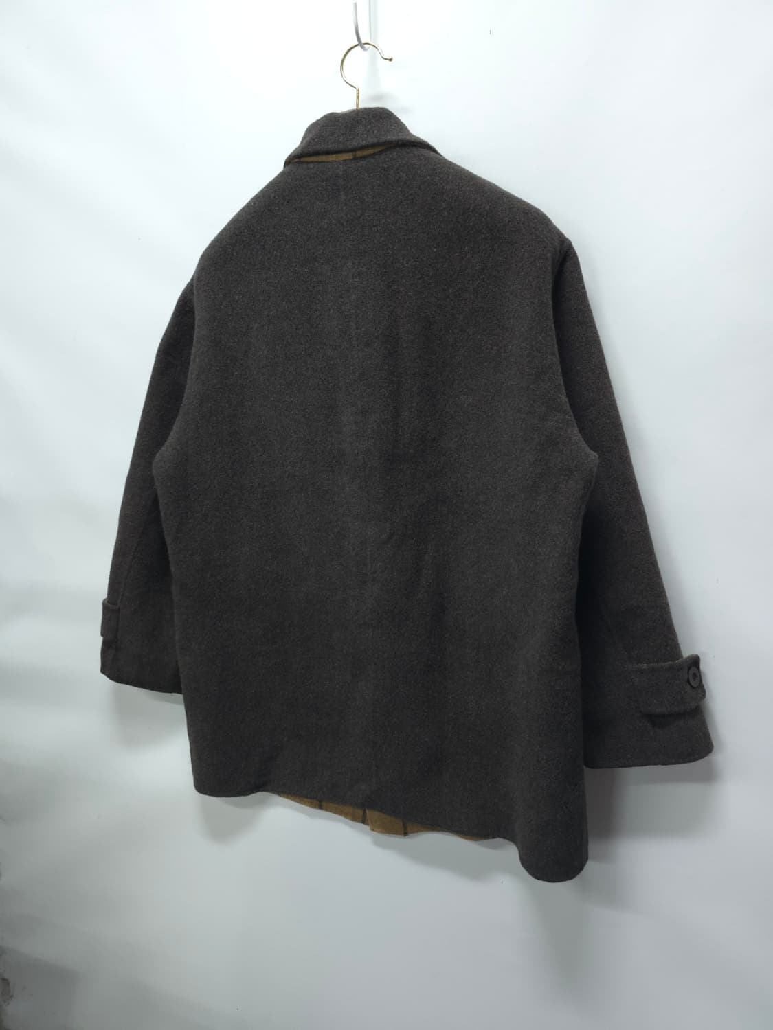 런던포그 남성 클래식 울 하프 코트 상품이미지2