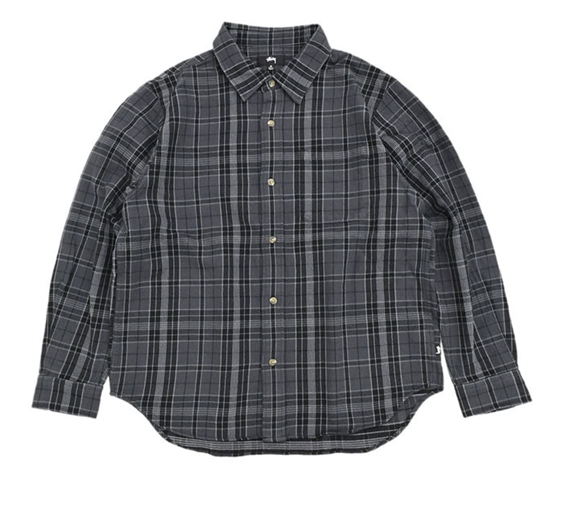 [XL] 스투시 스톤 플레이드 셔츠 블랙 상품이미지1