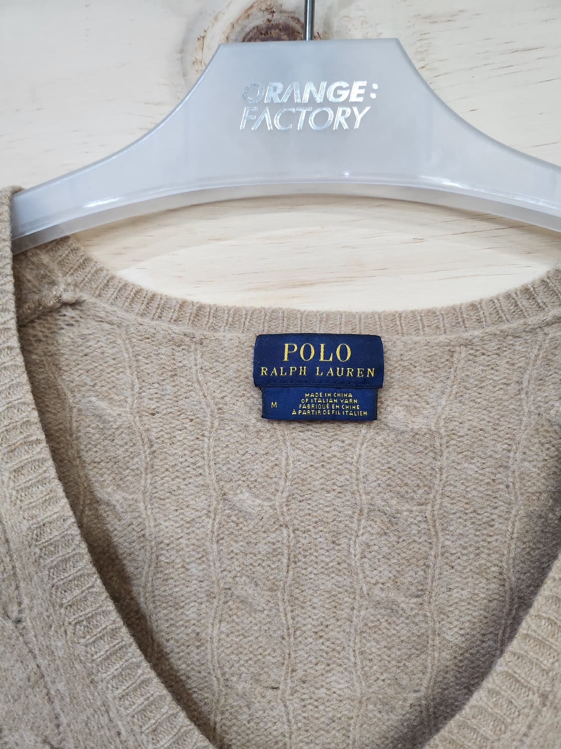 841) 폴로 랄프로렌 POLO 브이넥 케이블 캐시미어블랜드 니트 상품이미지4