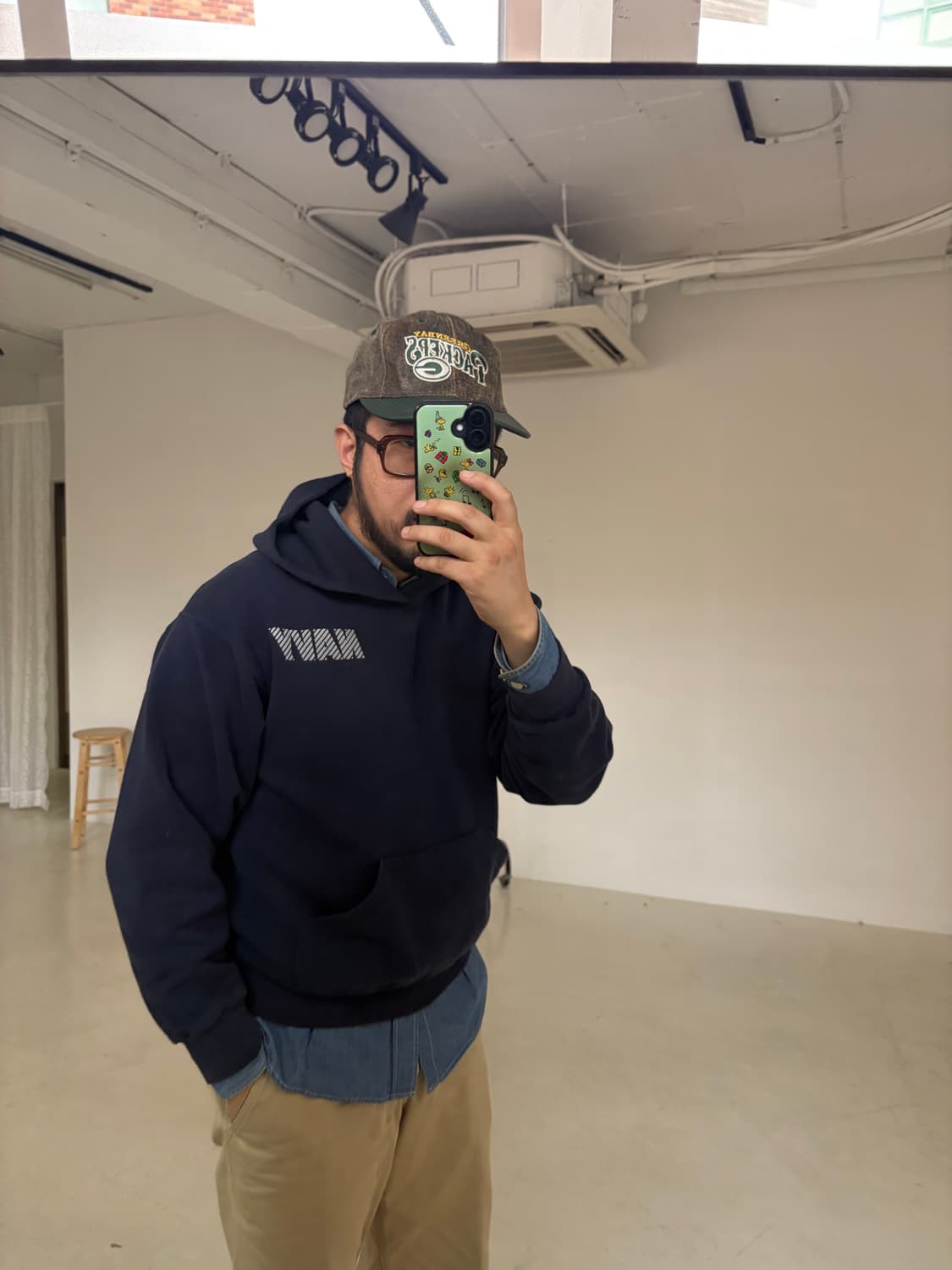 90's NFL Green Bay Pakers Leather cap 상품이미지9