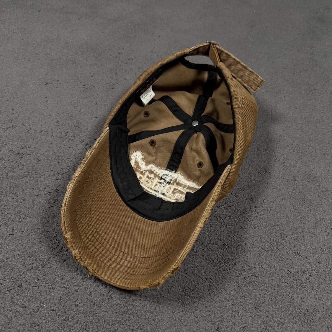 VonDutch 본더치 빈티지 데미지 브라운 볼캡 상품이미지5