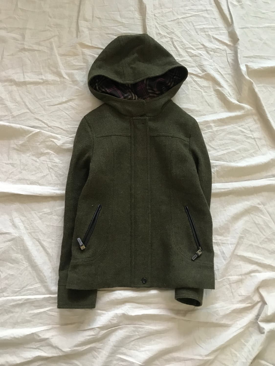 빈폴 카키 누빔 후드 울 자켓 상품이미지5