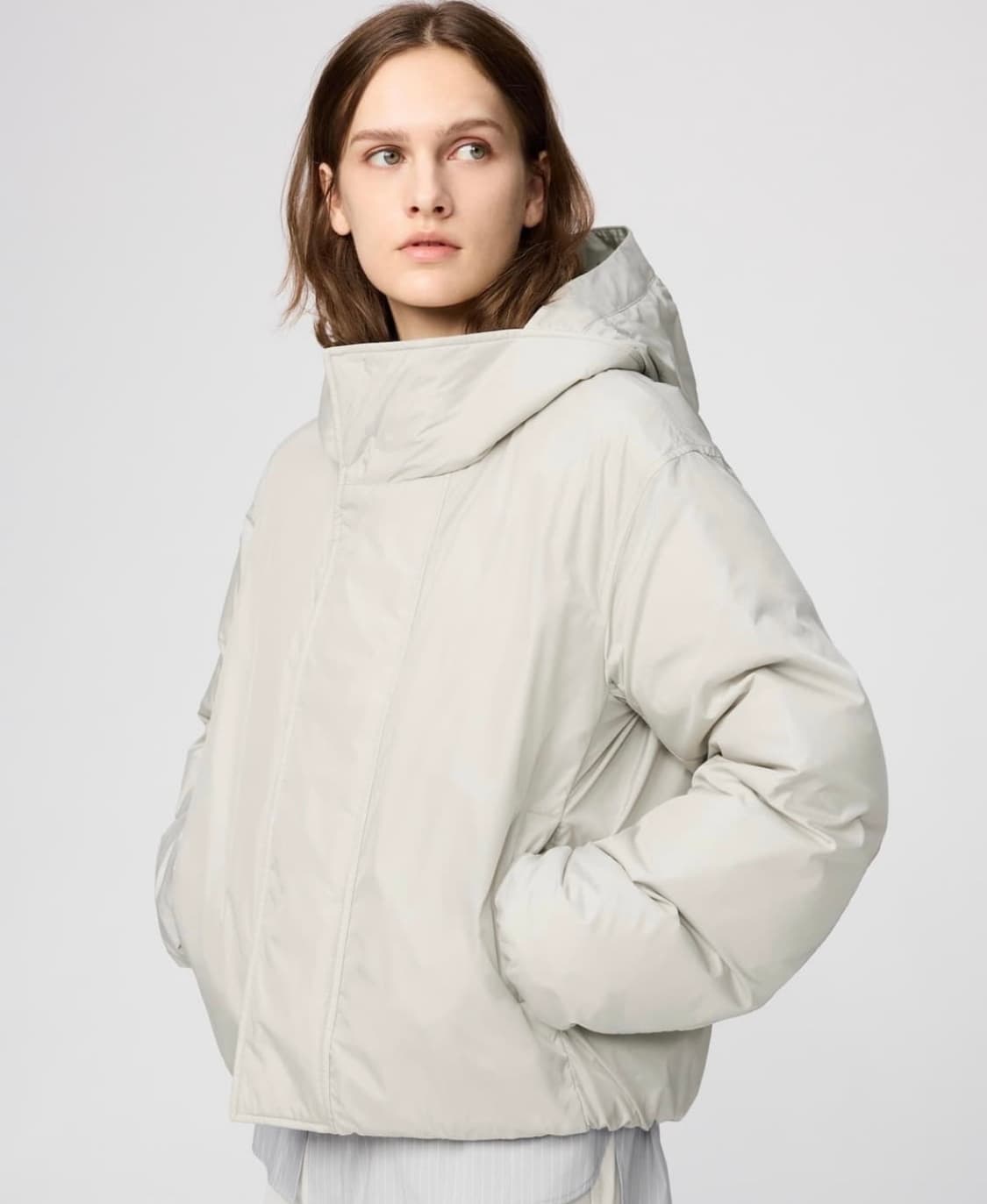 유니클로 퍼프테크 파카 라이트그레이 XXL 상품이미지1