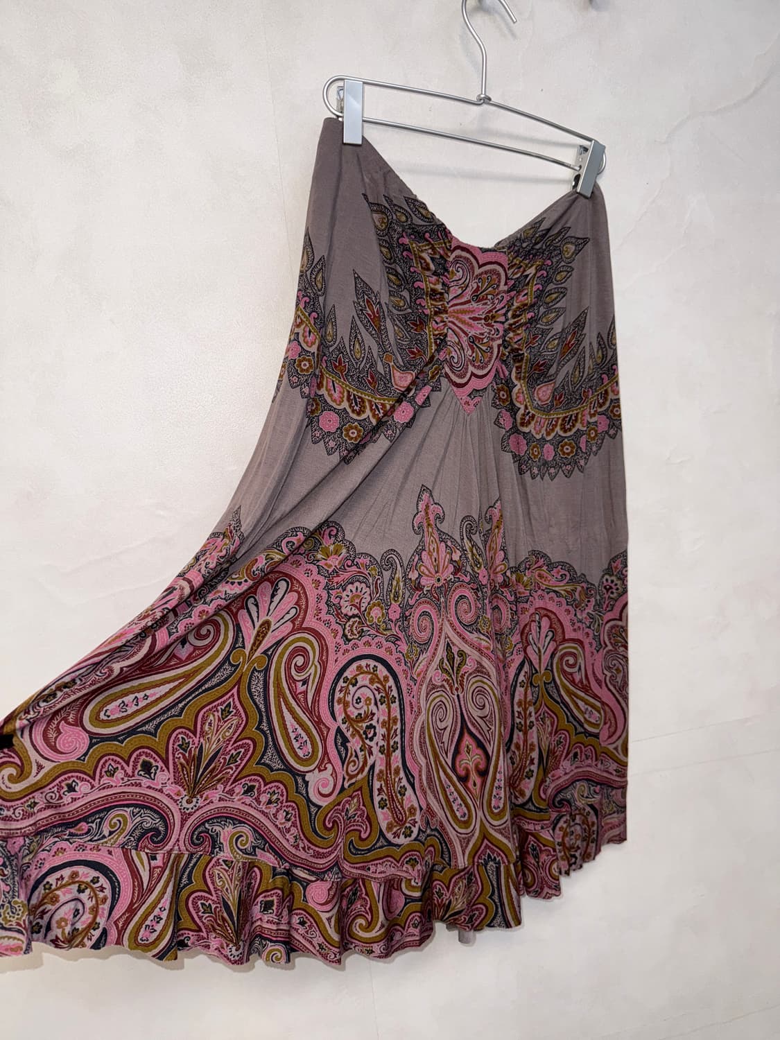 ETRO pink gray ethnic paisley cotton sk 상품이미지1