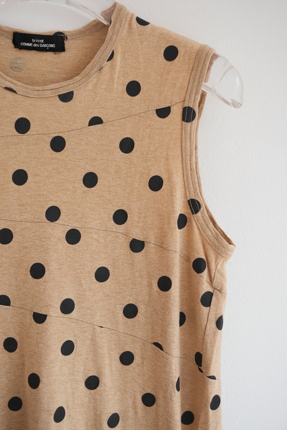 Dot cut-sew sleeveless 상품이미지3
