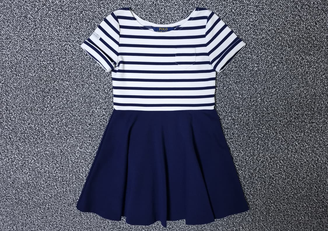 [무료배송][120]폴로 키즈 스트라이프 반팔 원피스 상품이미지1